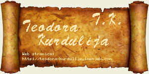 Teodora Kurdulija vizit kartica